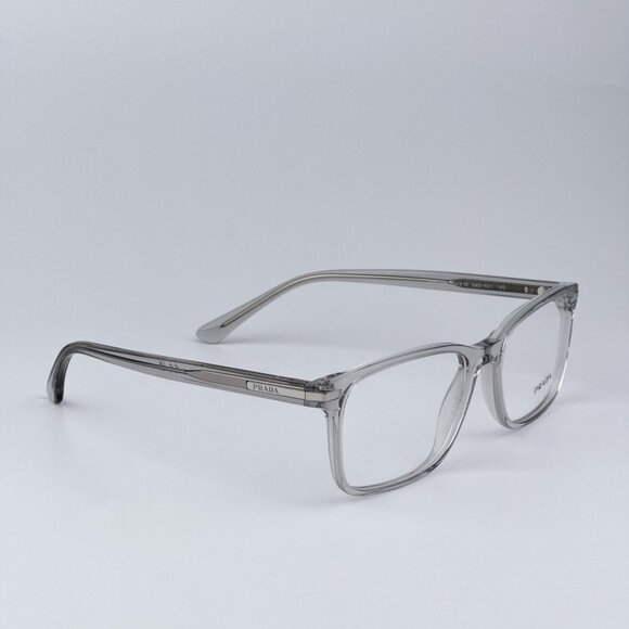 Prada PR14WV U431O1 Men BRAND NEW Eyeglasses Crystal Grey Square - Picture 4 of 10